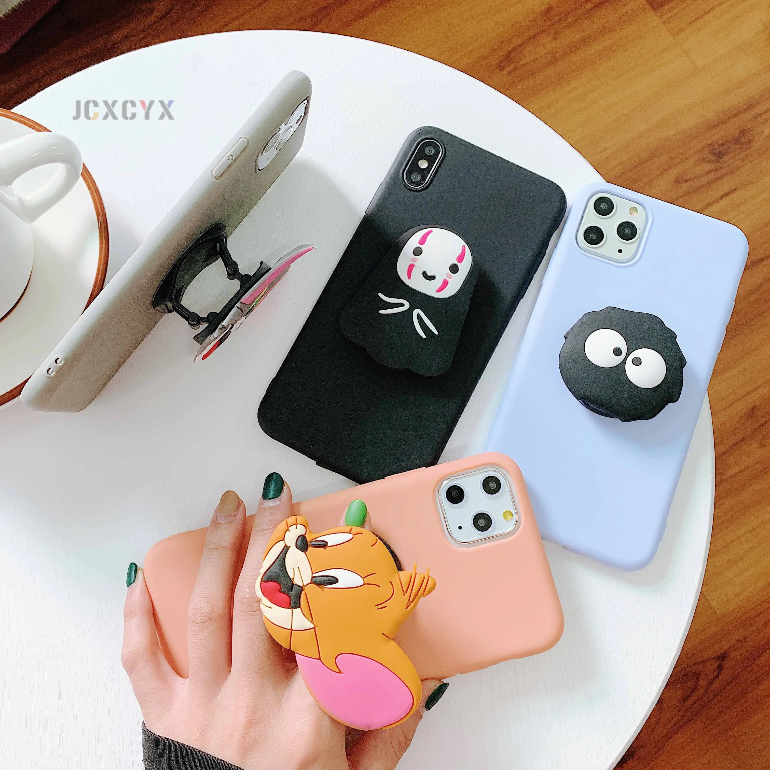 3D милый мягкий чехол для телефона Cartoo mouse cat для iphone X, XR, XS, 11 Pro Max, 6 S, 7, 8 plus, чехол-держатель для samsung S8, S9, S10, Note 8, 9