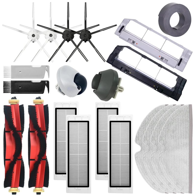 Water Tank Dust Box For Iconic Brand Roborock S5 Max S6 MaxV Robot Vacuum Cleaner Mop Cloth HEPA Filter Side / Main Brush Spare Parts
