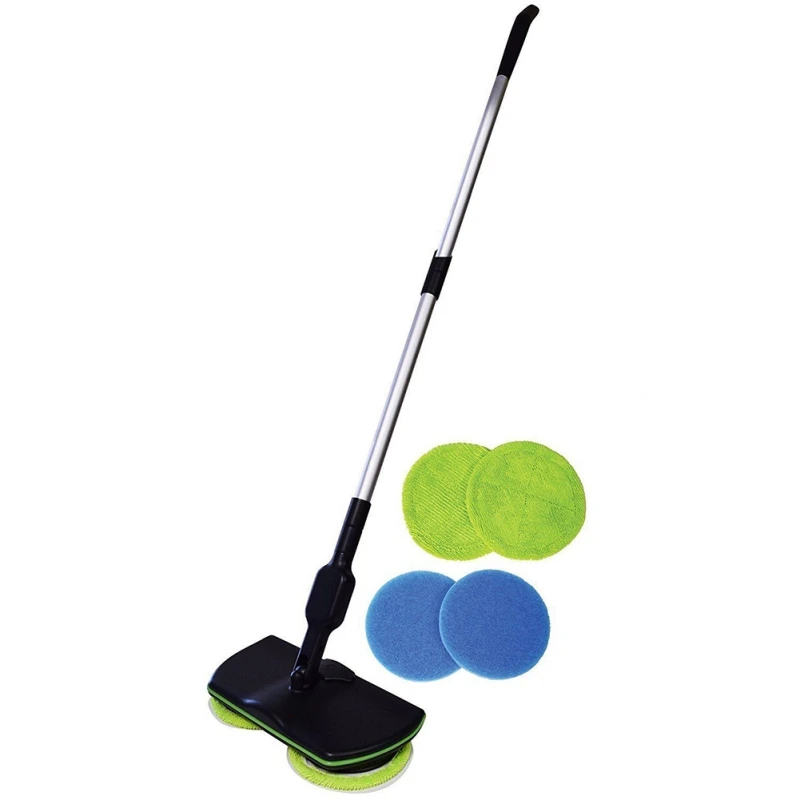 

Floor Cleaner Scrubber Polisher Rechargeable Cordless Electric Rotary Mop Microfiber Cleaning Mop for Home UK Plug
