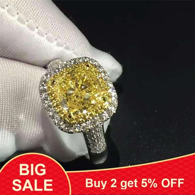 Twinkle double halo Кольцо из стерлингового серебра 925 пробы с фианитом ААА вечерние