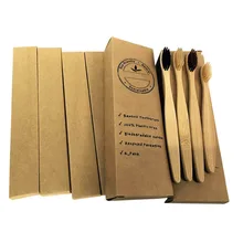 4 шт. Антибактериальная деревянная зубная щетка гигиена полости рта уход за полостью рта портативная зубная щетка из натурального бамбука