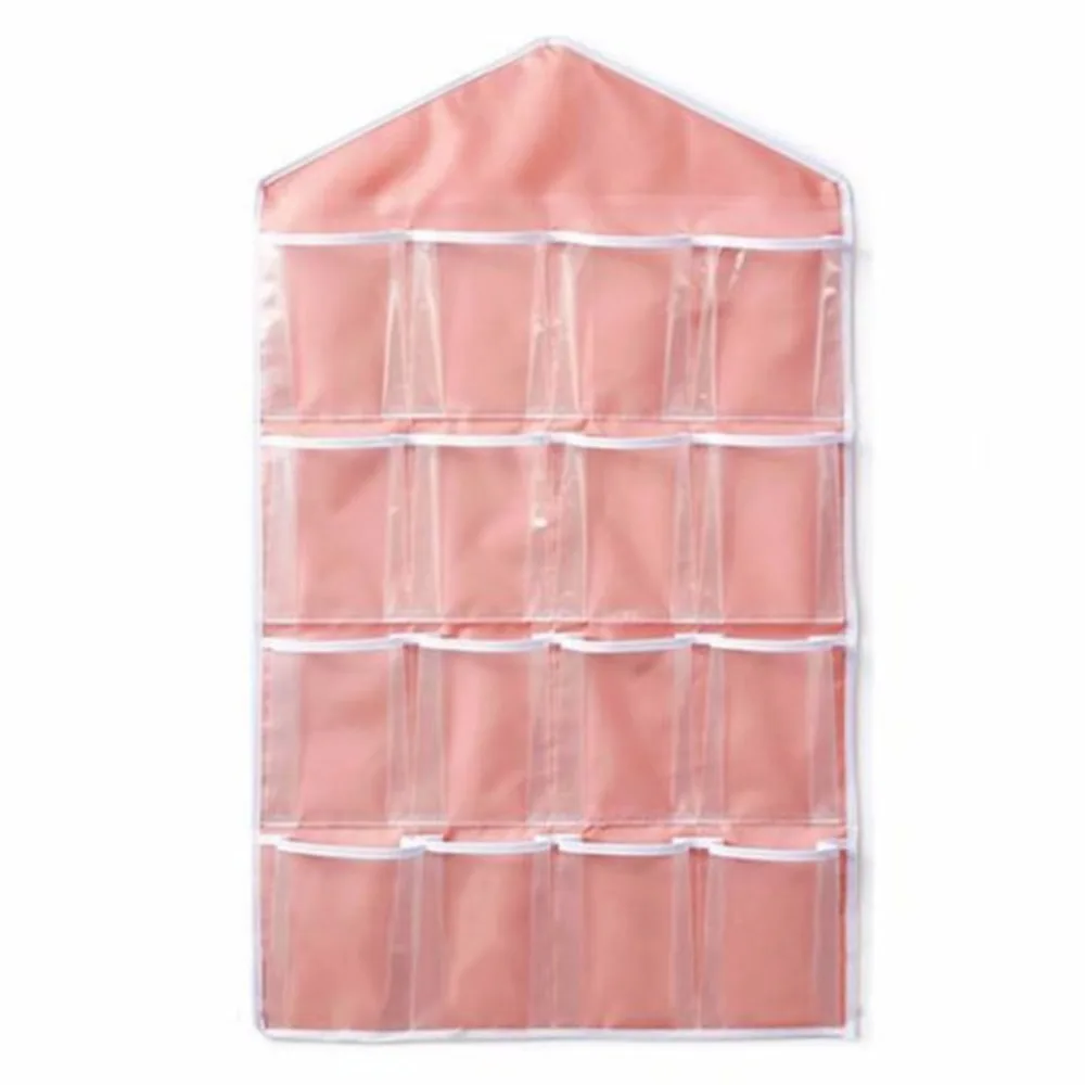 4 цвета 16 карманов прозрачный над пакет подвесной на дверь вешалка аккуратное хранение органайзер для дома ванная комната Гостиная бытовые