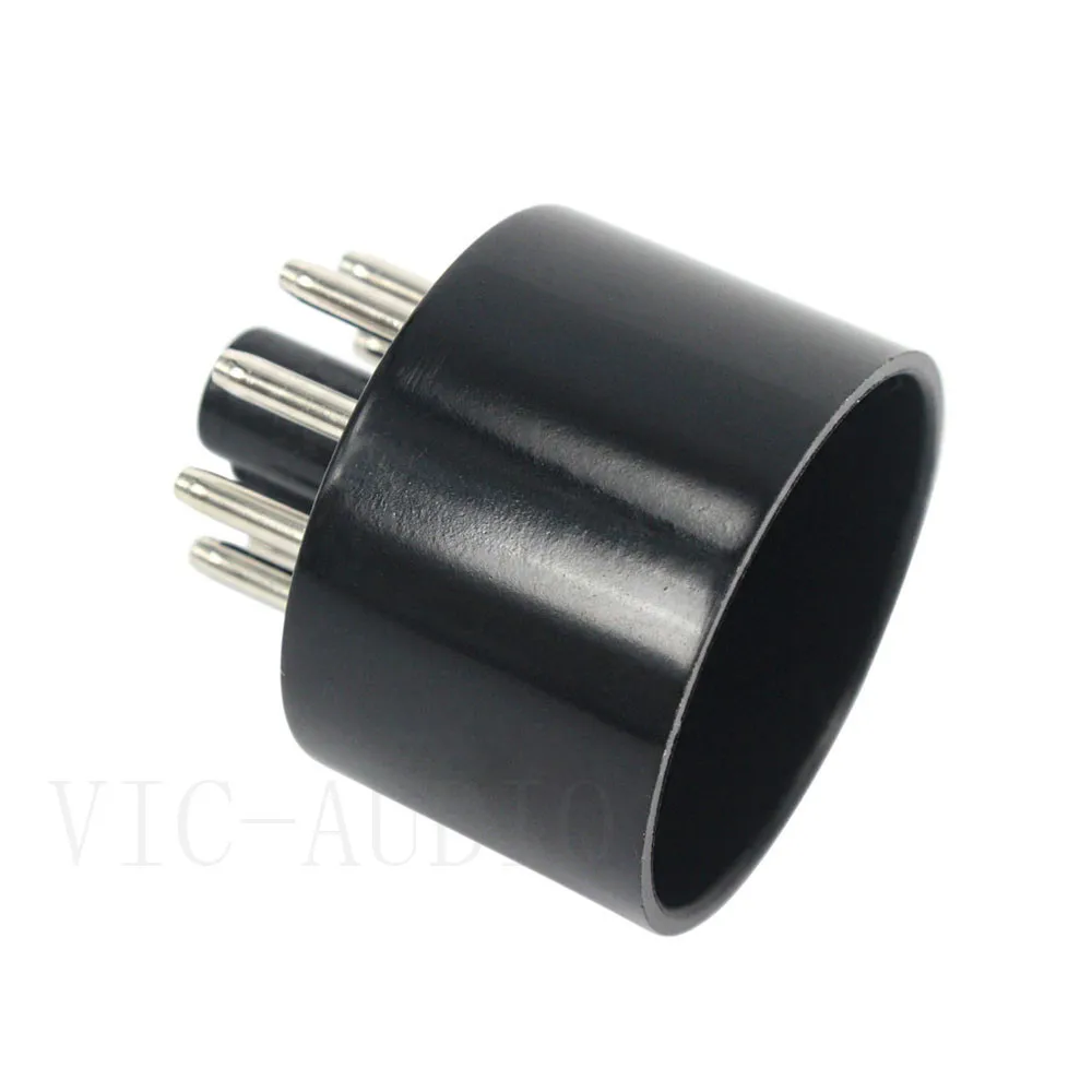 10PCS 8Pins Bakelite Tube Socket S8AES Bakelite Tube Base For 6SN7 CV181 6N9P 6P3 EL34 GZ34 Vacuum Tube Amplifier 4pins to 8pins