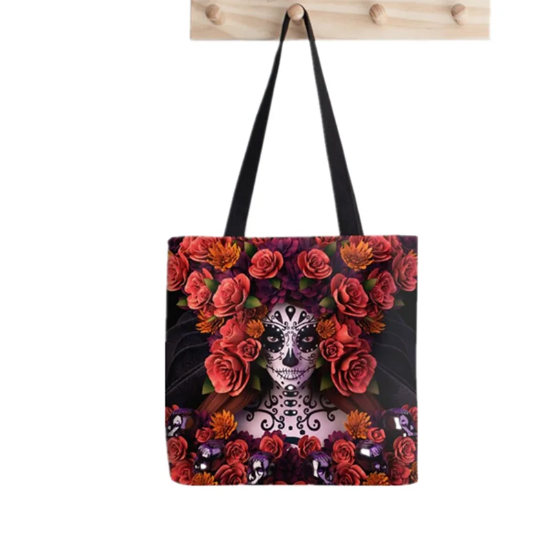 2021 Shopper Doe a Deer Printed Tote Bag women Harajuku shopper Funny handbag girl Shoulder shopping  Lady Canvas Bag