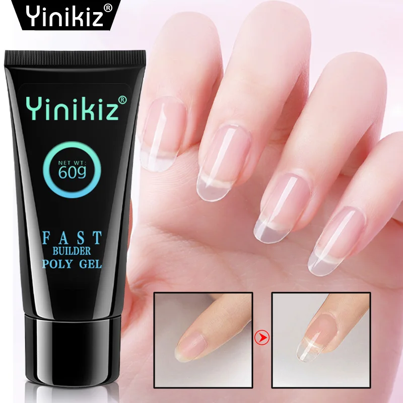Быстросохнущий УФ гель Yinikiz 60 г лампа с защитой от лучей и LED лампой для 6 видов