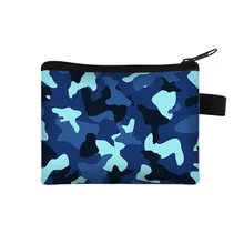 

New Children's Simple Zero Wallet Camouflage Pattern Portable Card Bag Coin Key Storage Bag To Customize Coin Purse Mini Bag