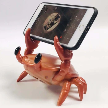 

weightlifting crab bluetooth speaker desktop wireless mobile phone holder pen holder personalized gift Creative Crab Speaker