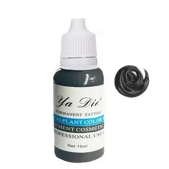 

15ml-maquillaje permanente tatuaje pigmento de color ceja tinta de tatuajes Dynamic Color arte del tatuaje corporal (negro cilia