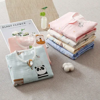 

2020 Summer New Men and Women Baby Double Gauze chun Cotton fen tui Sleeping Bag Children fang ti bei Artifact