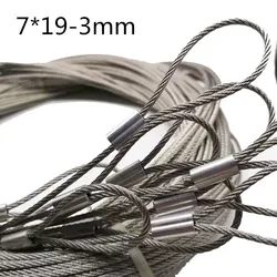 Câble de levage de pêche en acier inoxydable 304, 10M/20M/30M/40M 3mm de diamètre 7x19 