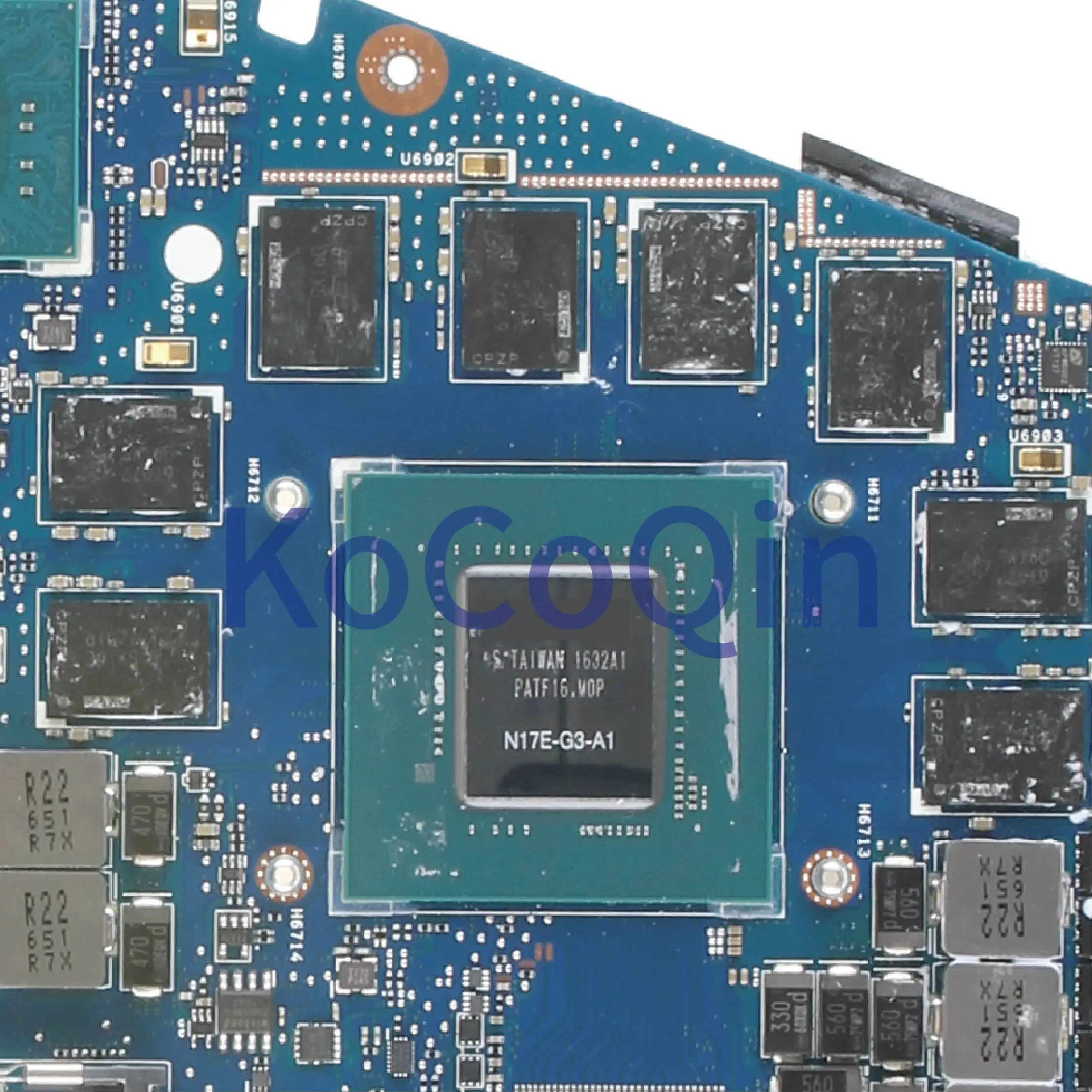 incredible  KoCoQin Laptop motherboard For ASUS GX501VIK I7-7700HQ GTX1080 Mainboard REV:2.0 SR32Q N17E-G3-A1 t