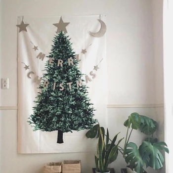 

Christmas Trees Decor Wall Tapestry Nature Hippie Boho Psychedelic Tapestry Wall Fabric Hanging Home Wall Carpet Decoration