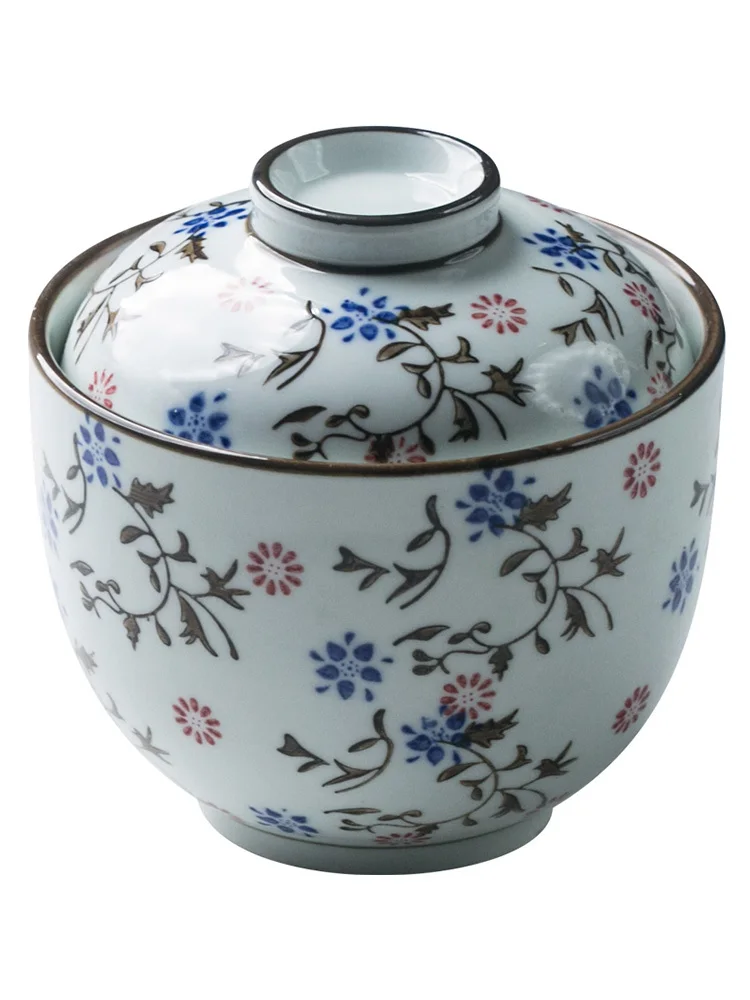 Японский стиль керамика с ручной росписью чашка для заварки Птичье гнездо десерт паром яйцо мультяшная чашка покрытая водостойкая мисо суп чаша