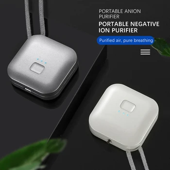 

Personal Wearable Air Purifier Necklace Mini Portable Air Freshener Ionizer Negative Ion Generator Low Noise for Adults Kids