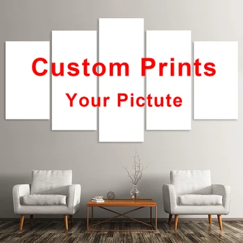 

Custom Prints 5 Pieces Wall Art Custom Poster Customs You Photo on Canvas Decoration Pictures for Living Room No Frame Painting