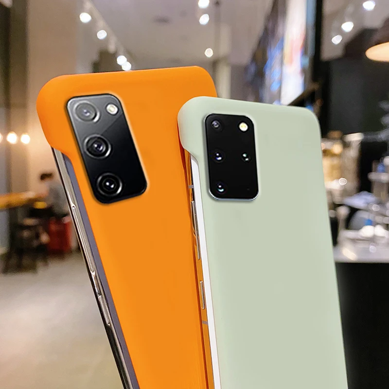 Frameless Candy Color Matte Hard PC Phone Case For Galaxy S22 Ultra S21 S20 S10 S9 Plus Cover For Samsung Note 10 20 Ult_voghion.com