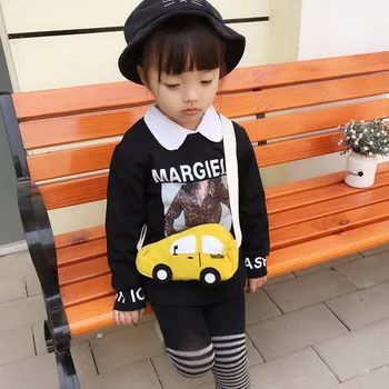 

Hot Selling Kids Girls Canvas Shoulder Bag Cute Mini Car Shape Messenger Hand Bags Gifts -B5