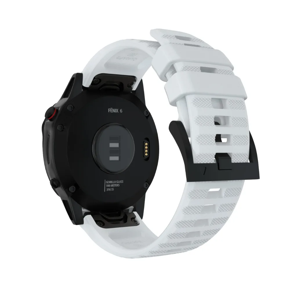 22 мм силиконовый ремешок для часов Ремешок для Garmin Fenix 6/6Pro/5/Forerunner 935 945 Смарт-часы браслет Спорт Correa для Instinct Band