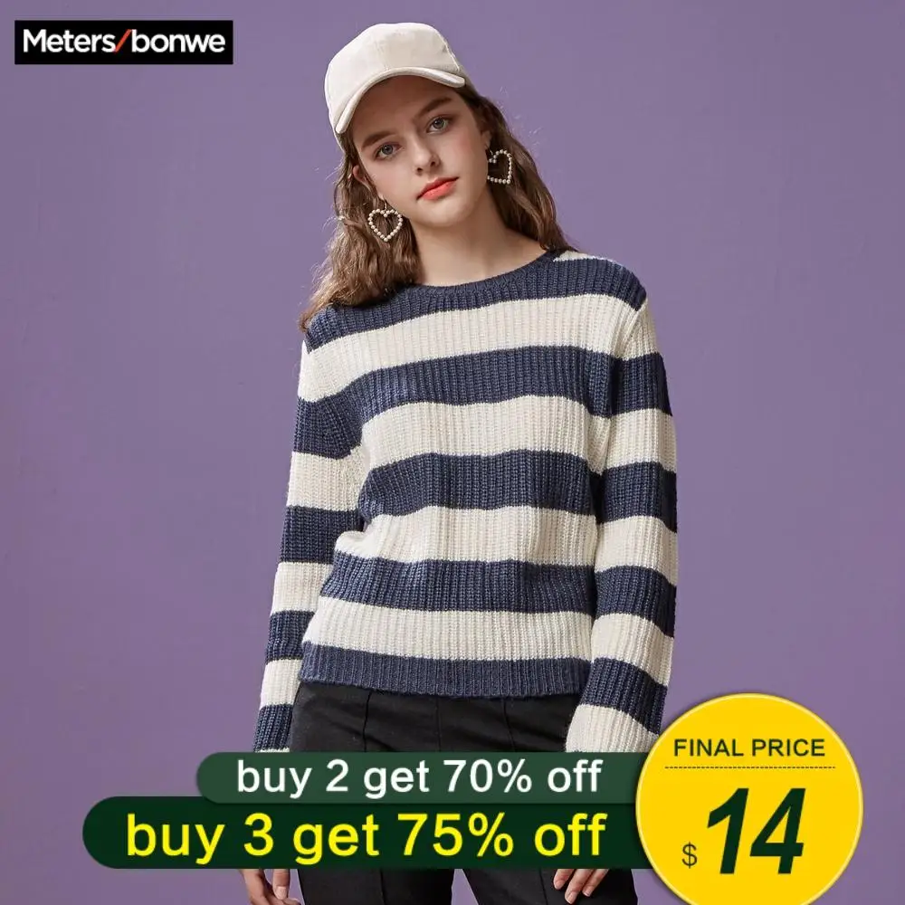 

Metersbonwe 2019 Cotton Knitted Sweater Women Pullovers Turtleneck Autumn Winter Basic Women Sweaters Korean Style Slim Fit