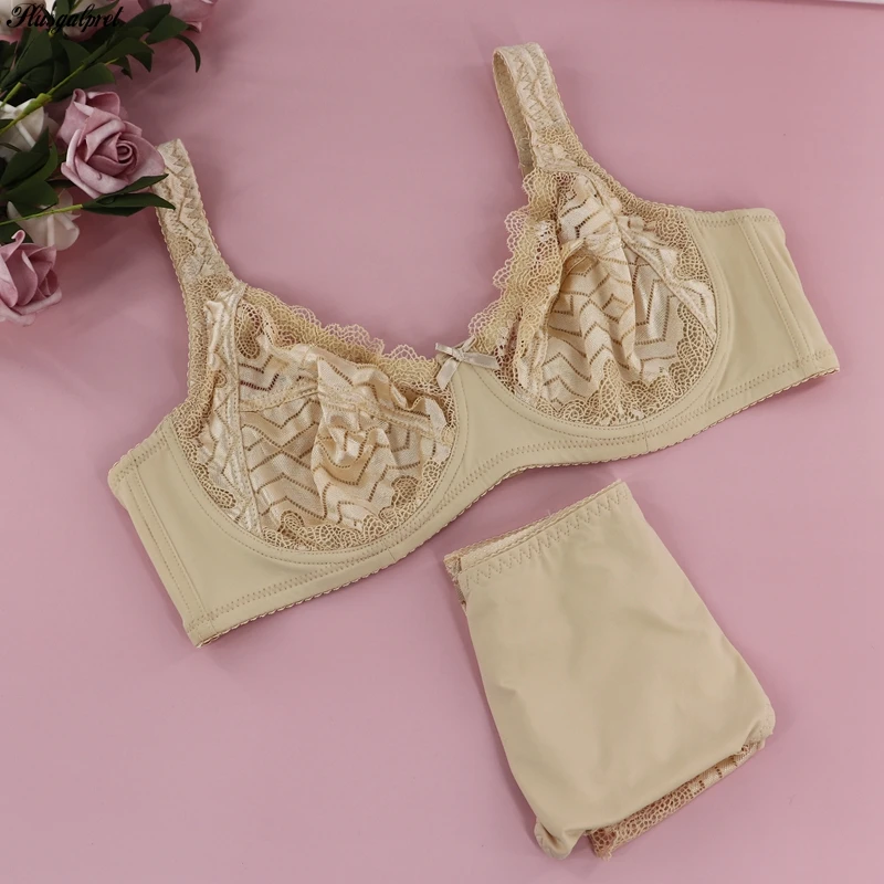 Plusgalpret 2020 Soft Thin Breathable Comfort Underwear Set For Women  Autumn Winter Lingerie Set Plus Size Bras And Panties Set - Bra & Brief Sets  - AliExpress