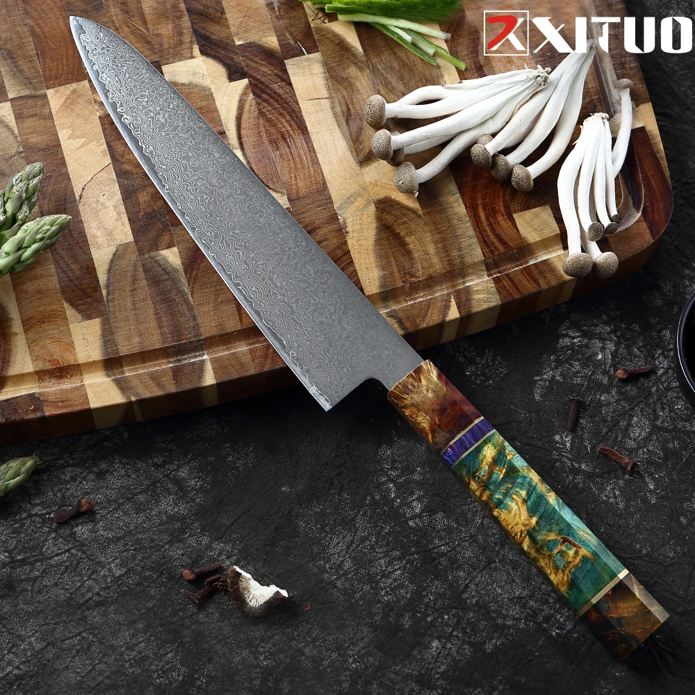 8.5 Inch Chef Knives High Carbon Vg10 Japanese 67layer Damascus Kitchen K