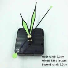 Зеленые светящиеся кварцевые настенные часы шпиндель механизм часть DIY настенные часы Ремонтный комплект