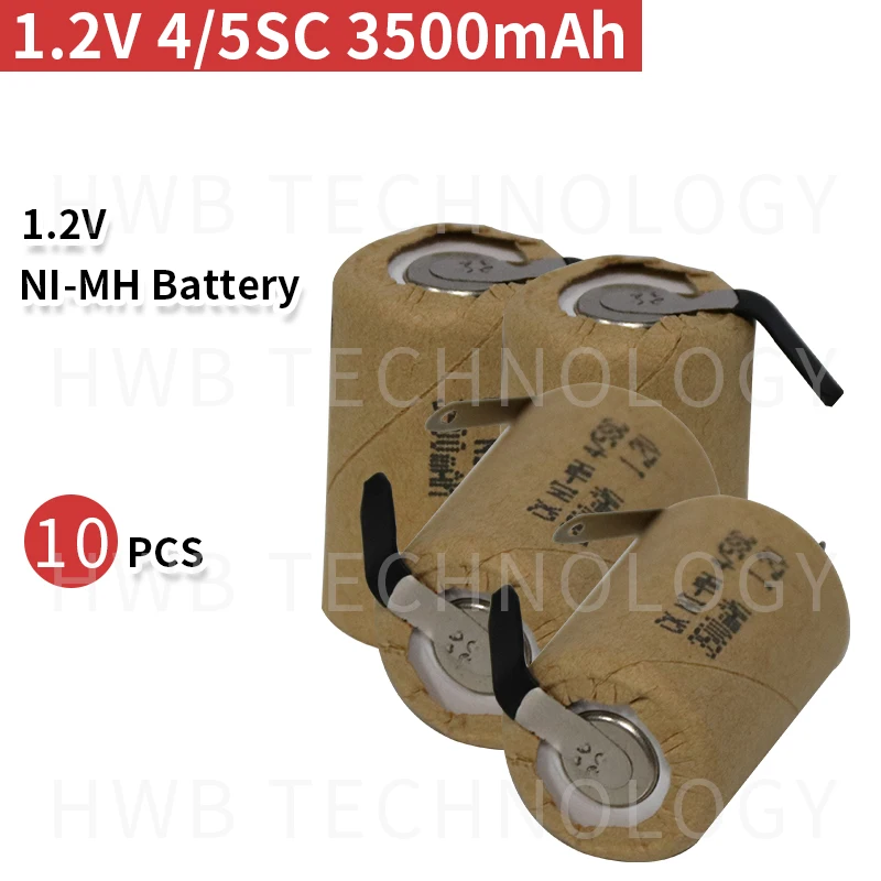 10 шт./лот оригинальные новые 1 2 в 4/5SC 3500 мАч ni mh перезаряжаемые батареи для