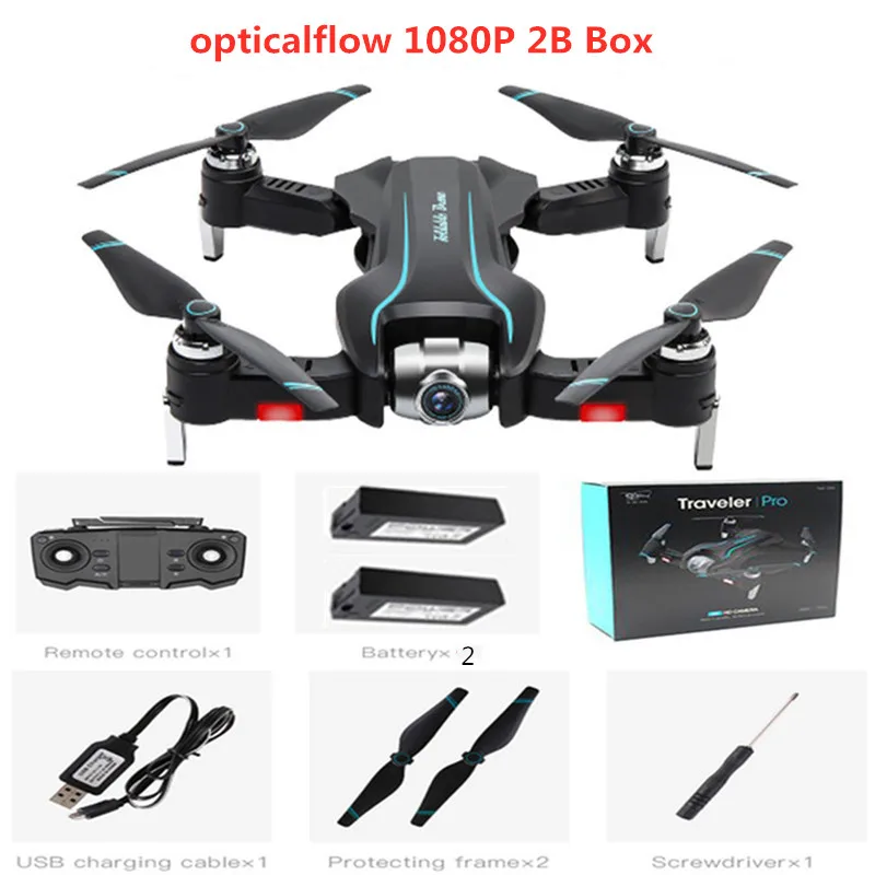 S17 4K пиксель Дрон камера HD Дрон с Wi-Fi FPV высота обслуживания Квадрокоптер фиксированная точка объемный RC вертолет Дрон камера Дрон - Цвет: 1080P 2B Box