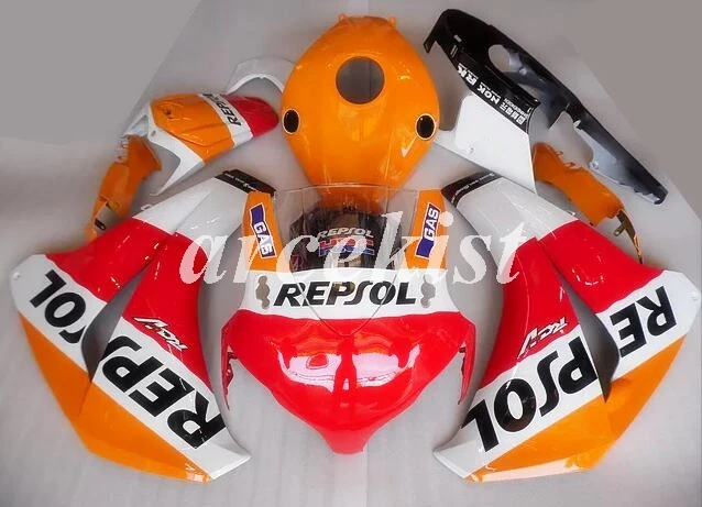 Инжекционного метода литья) ABS полные комплекты обтекателей Подходит для Honda CBR1000RR 08-11 2008 2009 2010 2011 CBR1000 Обтекатели Repsol горячая распродажа