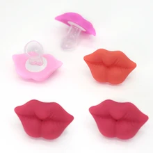 ГОРЯЧАЯ Детская зубная щетка для ухода за зубами красный поцелуй губы пустышка Забавный силиконовый детские соски Прорезыватель пустышки соска для ребенка соска