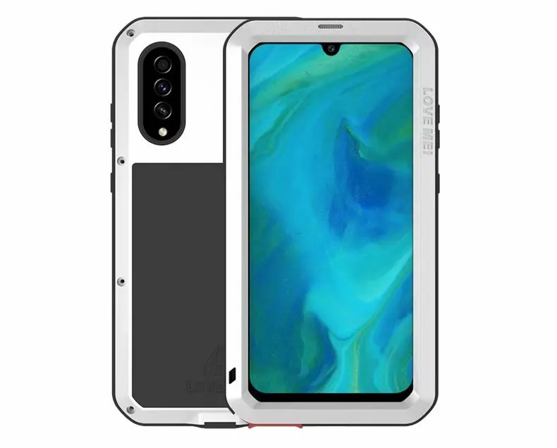 LOVE MEI для samsung Galaxy A70S чехол для телефона противоударный пыленепроницаемый мобильный корпус металлическая алюминиевая защита+ Gorilla glass - Цвет: Silver