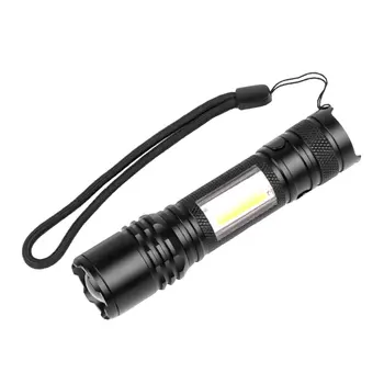 

XHP50+COB Lightweight High-brightness Light Source Built-in Battery Induction Mini Long-distance Small Flashlight