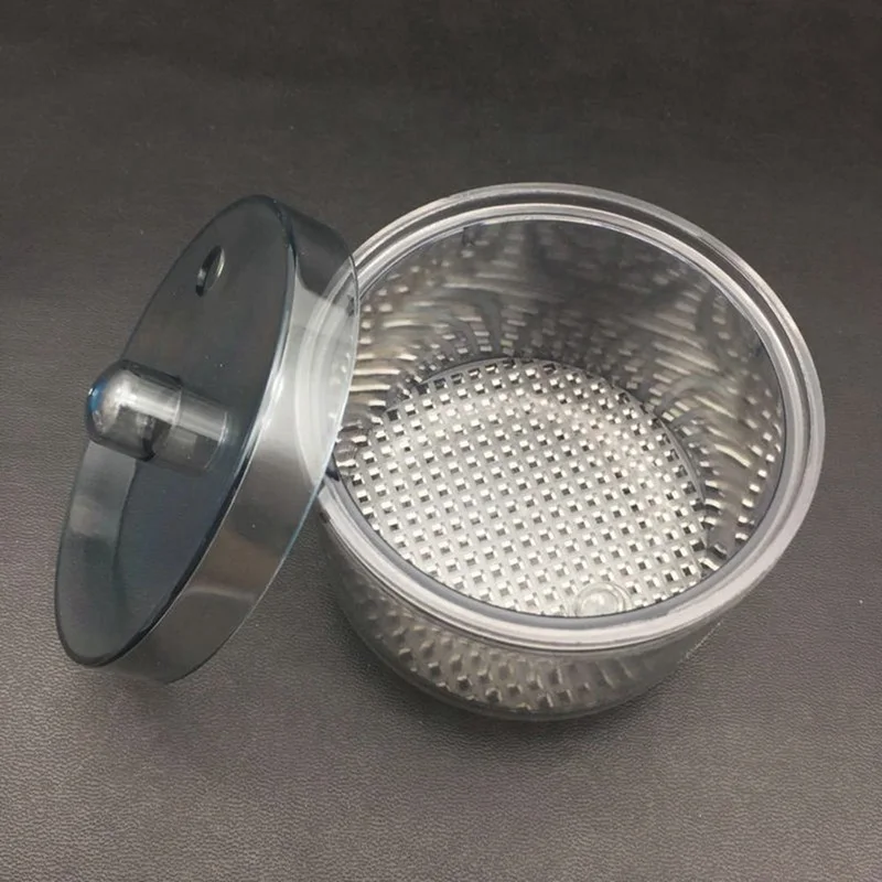 Pro Sterilizer Disinfection Round Box Sterilizing Clean Nail Art Metal Tool Nipper Grinding Head Jewelry Tray Salon Maquiagem - Цвет: grey