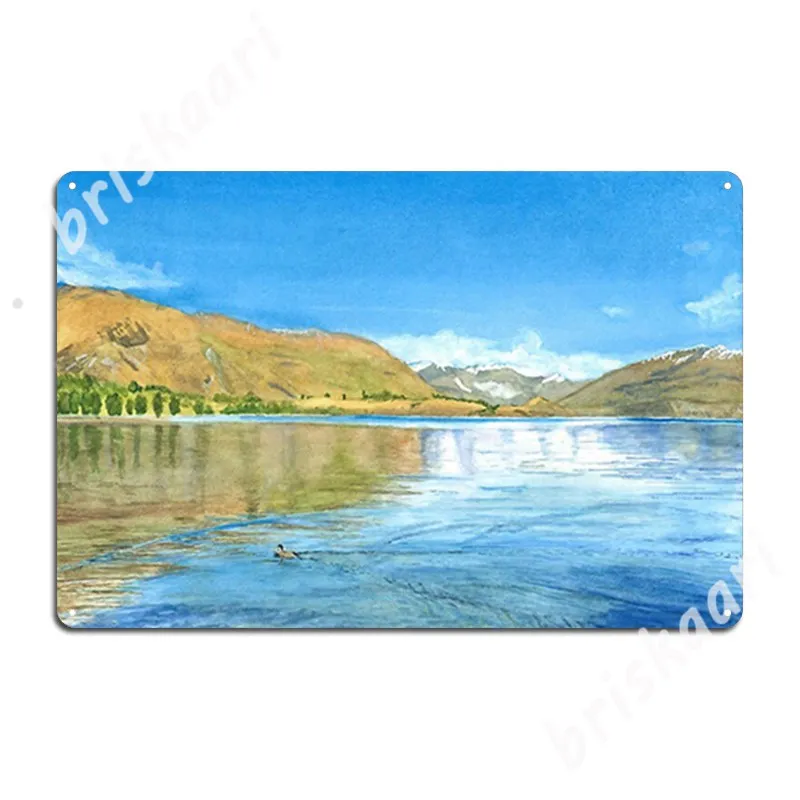 

Lake Wanaka In The Morning Metal Signs Living Room Retro Poster Cinema Kitchen Tin sign Posters