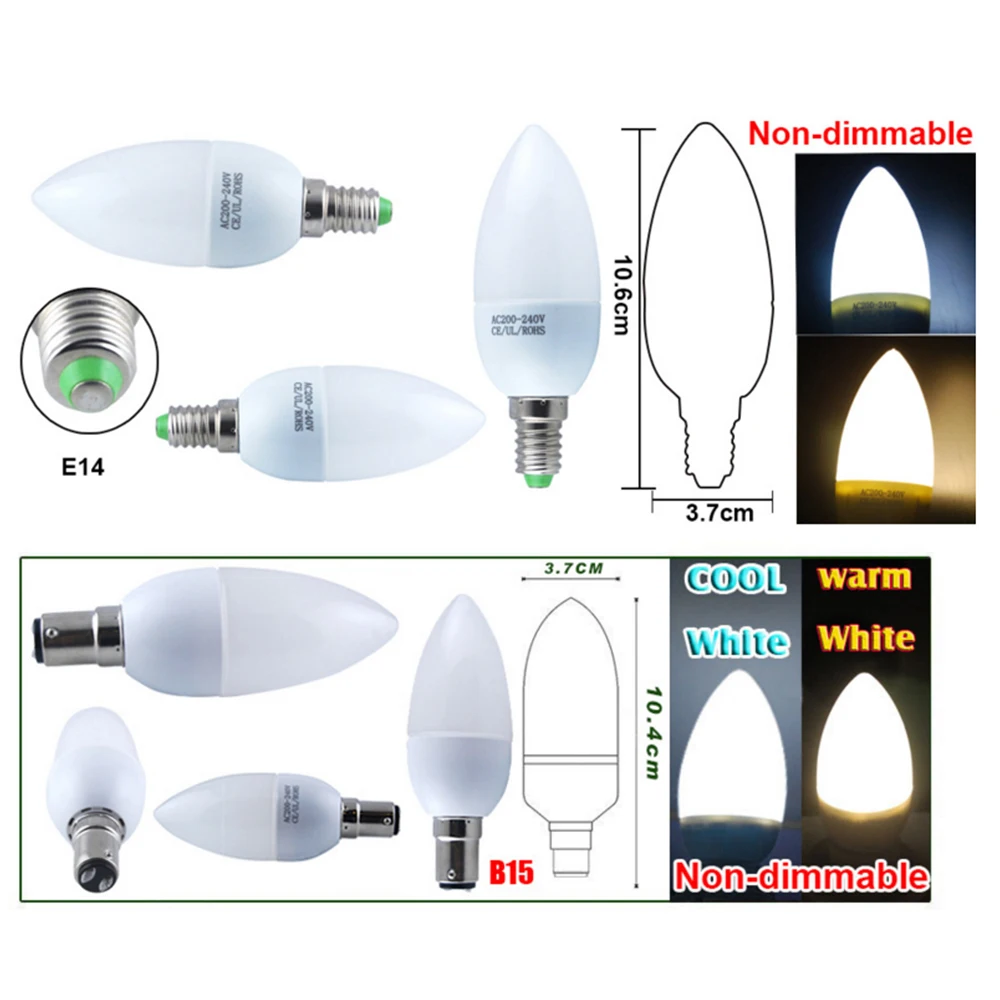 85-265 в светодиодный светильник в форме свечи E14 E27 B15 B22 Светодиодный точечный светильник Chandlier лампа с кристаллами 3W 5 Вт ампулы Bombillas светильник в форме свечи