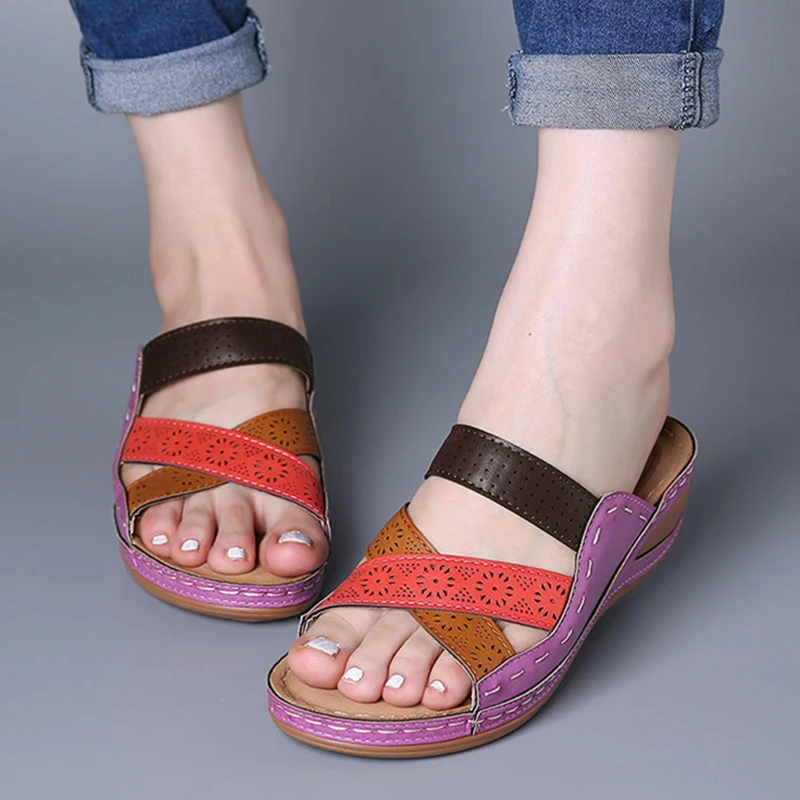 Women Sandals Fashion Wedges Shoes For Women Slippers Summer Shoes With Heels Sandals Flip Flops Beach Casual