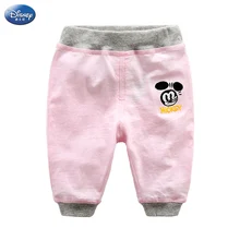 Детские штаны с героями мультфильмов «Дисней»; сезон весна-осень; одежда для маленьких мальчиков и девочек; одежда из хлопка; повседневные брюки; Новинка года