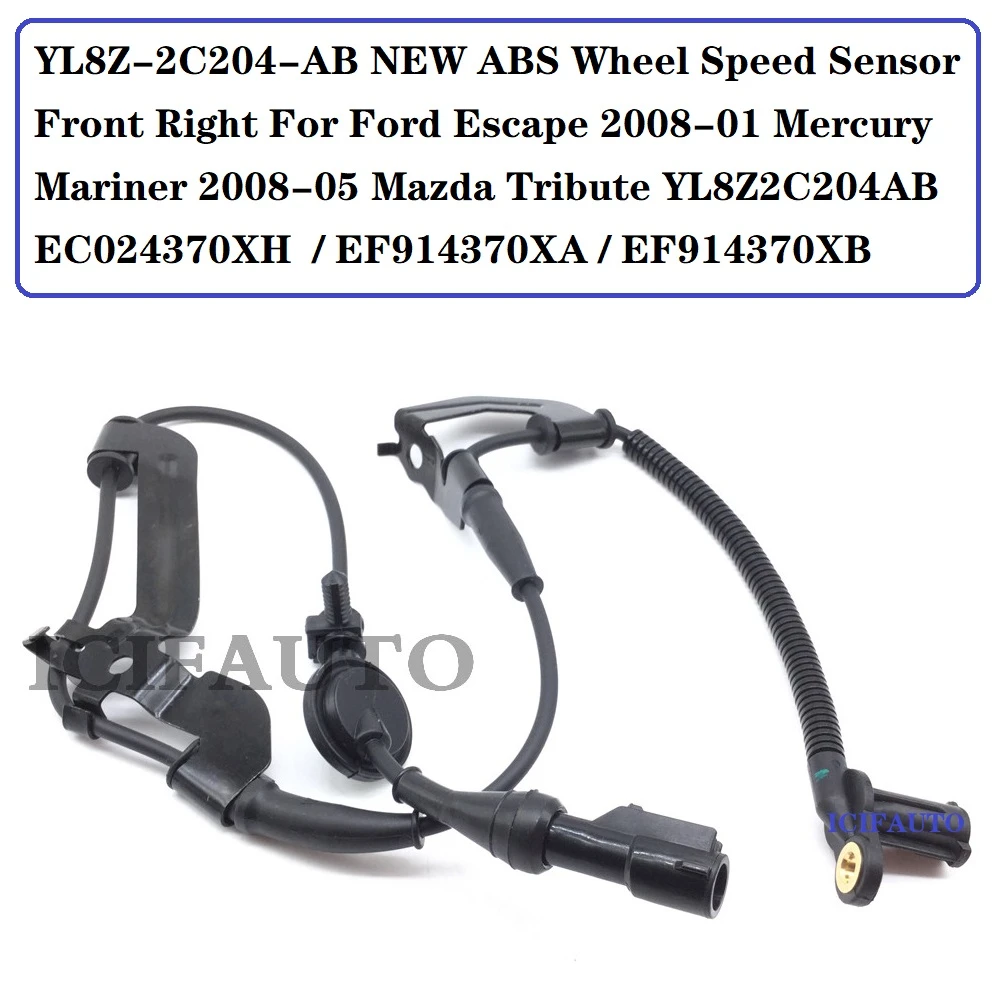 Details about NEW Front LH & RH ABS Wheel Speed Sensor For 2001-08 Ford Escape,2005-08 Mariner Details about NEW Front LH & RH ABS Wheel Speed Sensor For 2001-08 Ford Escape,2005-08 Mariner