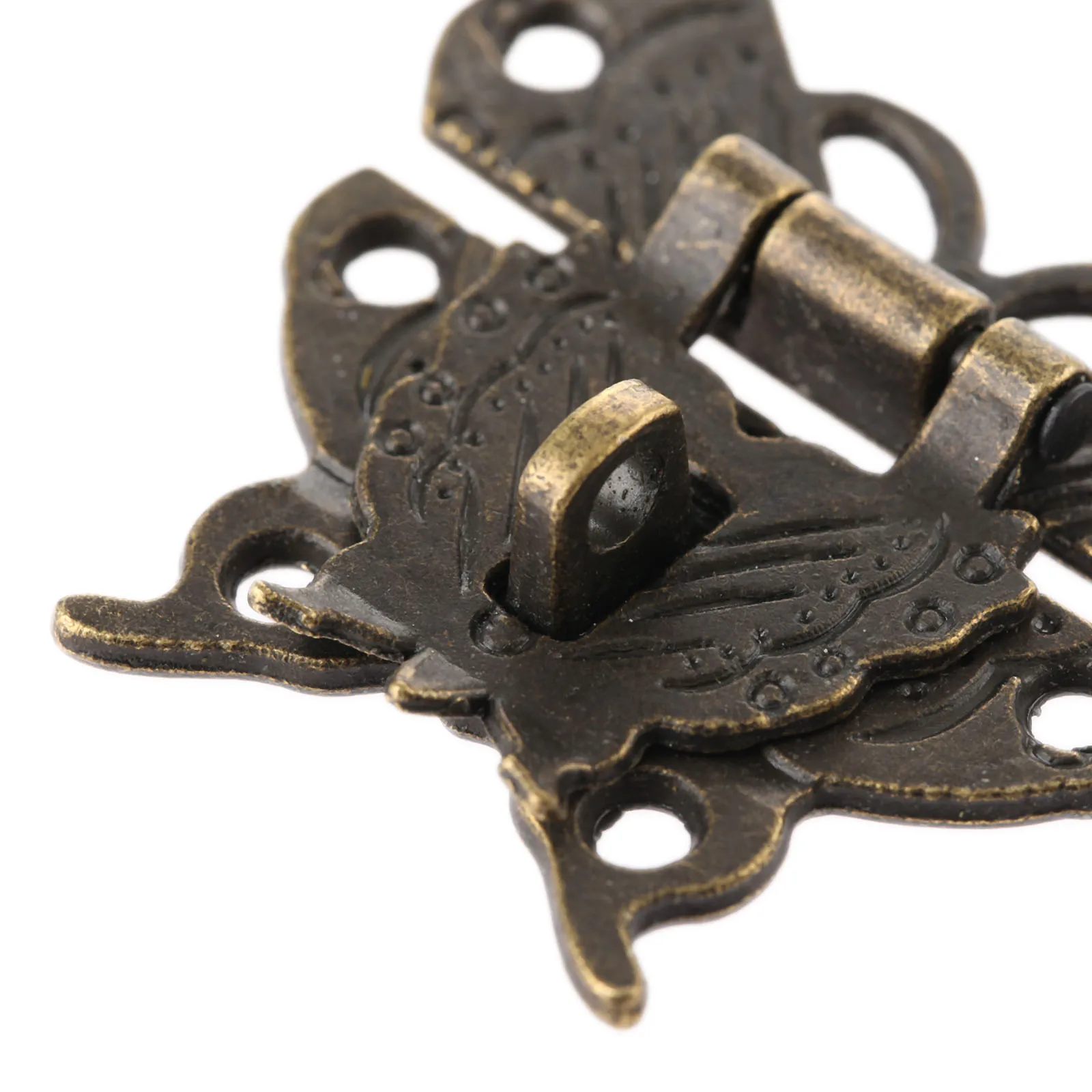 Antique Decorative Butterfly Box Latch Jewelry Box Hasp Lock Latch Vintage Hardware for Furniture Toggle Latches