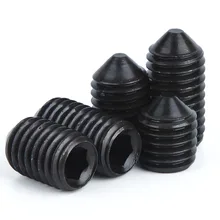 

10/20/50Pcs M2.5 M3 M4 M5 M6 M8 M10 M12 Grade 12.9 Black Grub Screws Cone Point Hexagon Hex Socket Set Screws