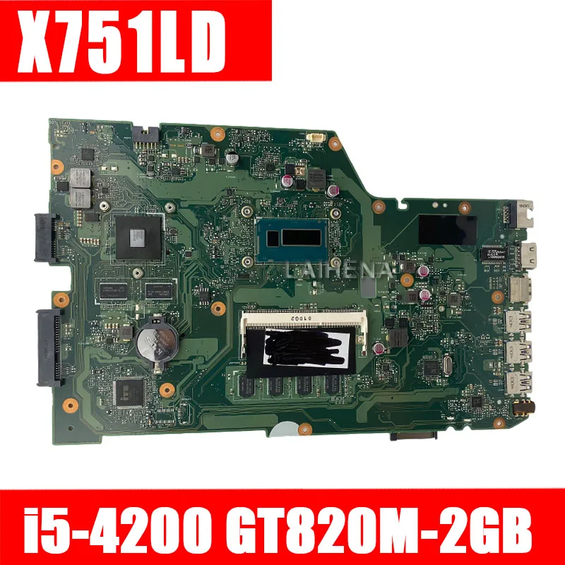 X751LD материнская плата REV: 2 0 I5CPU GT820M для ASUS X751L K751L K751LN ноутбука | Компьютеры и офис