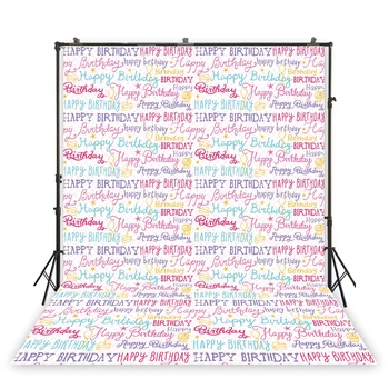 

HuaYi happy birthday letters decoratin background photography for birthday party photoshoot photography backdrops XT-7540