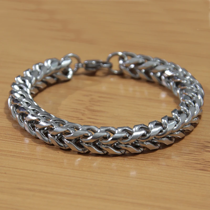 Минималистичный браслет в стиле панк с витой цепочкой для мужчин, браслет из нержавеющей стали, мужские ручные аксессуары, крутые байкерские украшения, браслеты