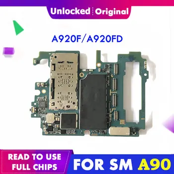 

Original Motherboard For Samsung Galaxy A90 Mainboard A920F A920FD 2 SIM unlocked full Chips Logic Board unlock mother boards