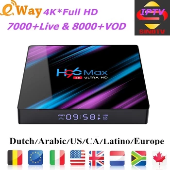 

4K Full HD Dutch IPTV Box H96 MAX RK3318 Smart Android 9.0 IP TV World Arabic SINOTV Code IPTV Subscription Spain Canada IPTV