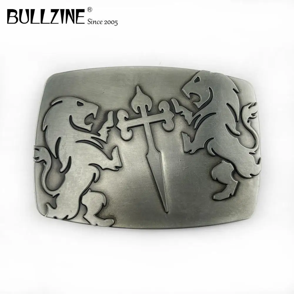 Пряжка ремня Bullzine в виде льва с оловянной отделкой|belt buckle|lion belt bucklelion buckle |