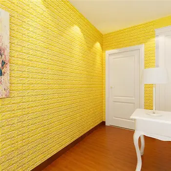 

PE Foam 3D Wallpaper DIY Wall Stickers Wall Decor Embossed Brick Stone Wallpaper Room House Poster