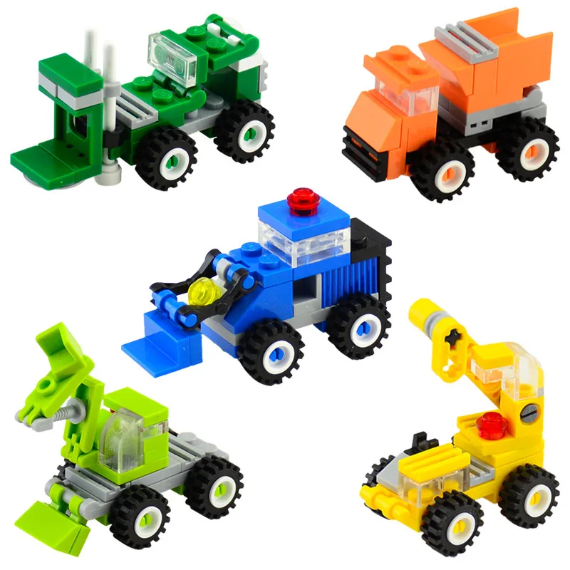 

Enlighten City Engineering vehicles Crane Forklift Blocks Construction Building Bricks Toys For Children Gifts