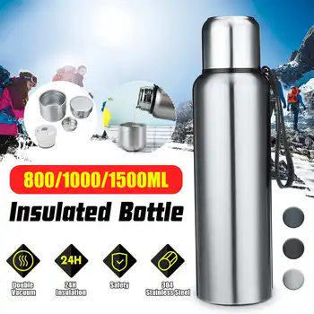 

800/1000/1500ml Large Capacity Stainless Steel Thermoses Portable Vacuum Flask Insulated Thermo Bottle Travel Mug Coffee Tea Cup