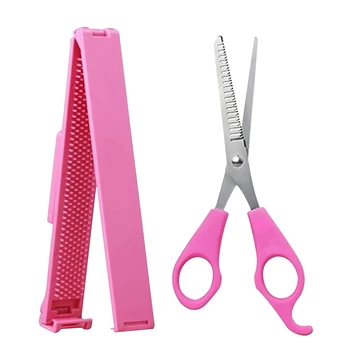 

Professional Bang Hair Trim Cutting Clip Comb Hairstyle Typing Tool Scissors